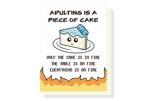 Fire Cake Birthday Card