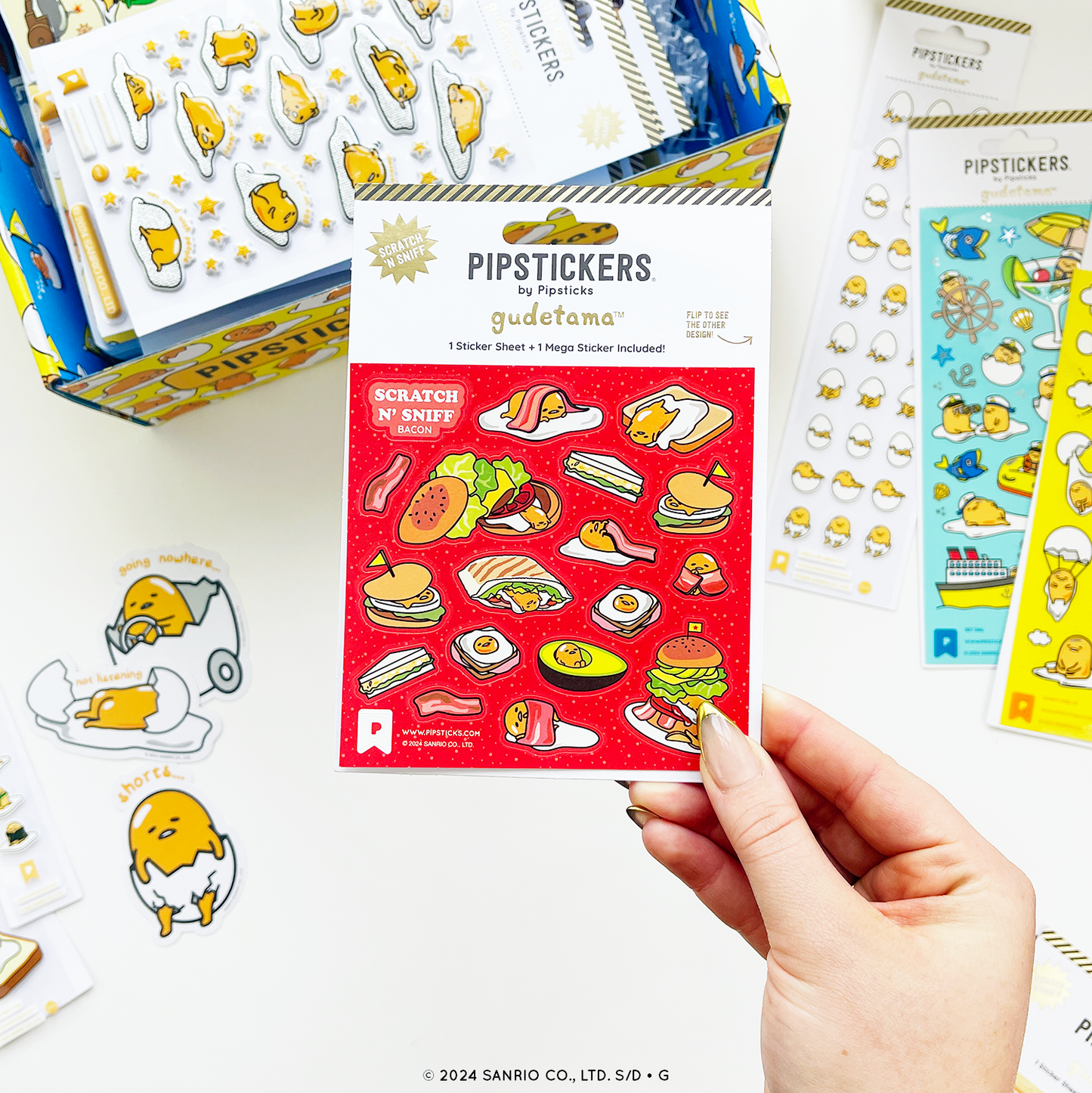 Gudetama Bacon Me Hungry Scratch 'n Sniff (2ct)