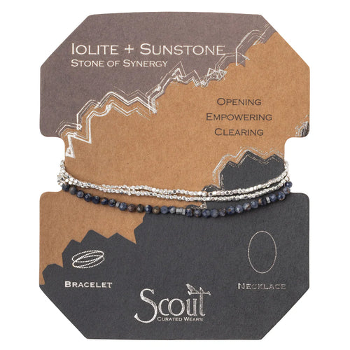 Delicate Stone Iolite & Sunstone - Stone of Synergy - Front & Company: Gift Store