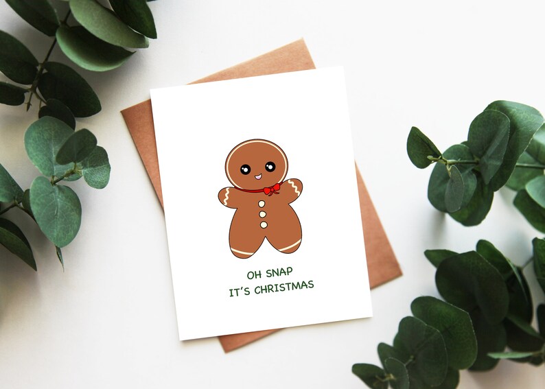 Boxed Set of 5 "Oh Snap It's Christmas" Greeting Cards