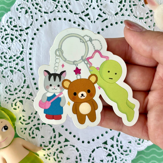 Cute Trinket Smiski Calico Vinyl Sticker
