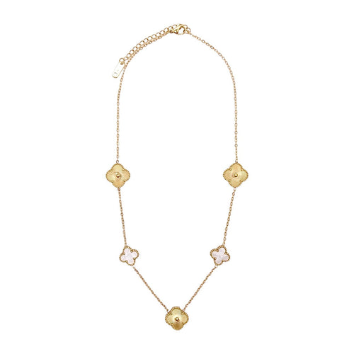 MOP Gold Clover Necklace - Front & Company: Gift Store