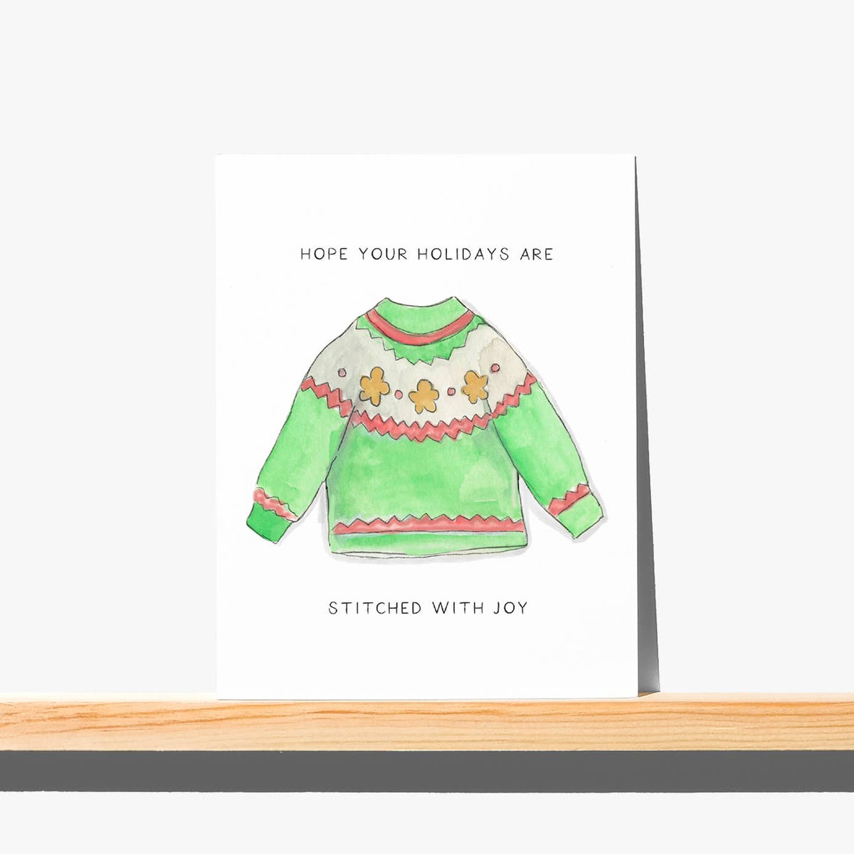 Greeting Card - Stitched With Joy - Holiday