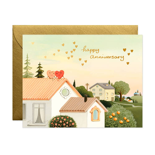 Anniversary Hearts Greeting Card - Front & Company: Gift Store