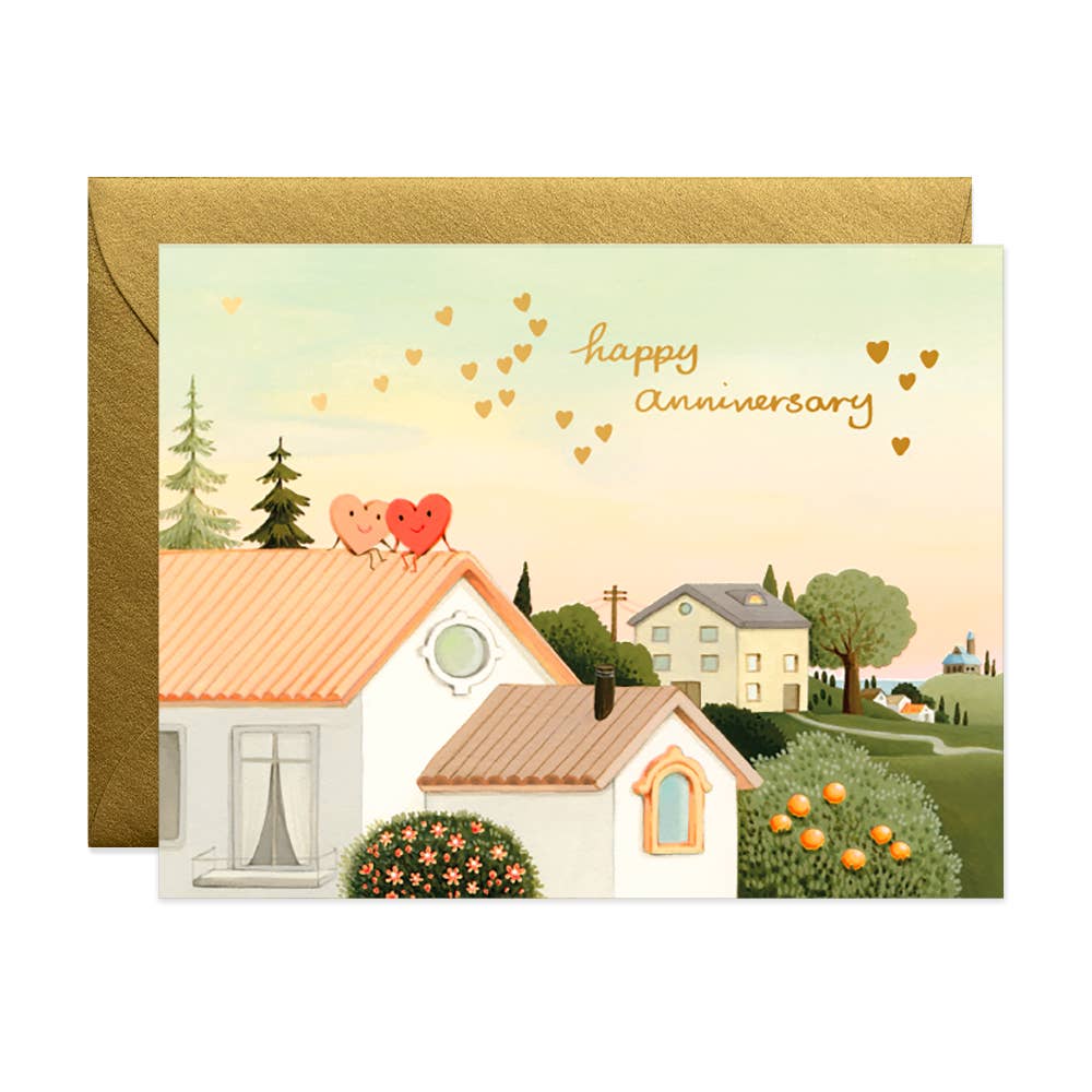 Anniversary Hearts Greeting Card