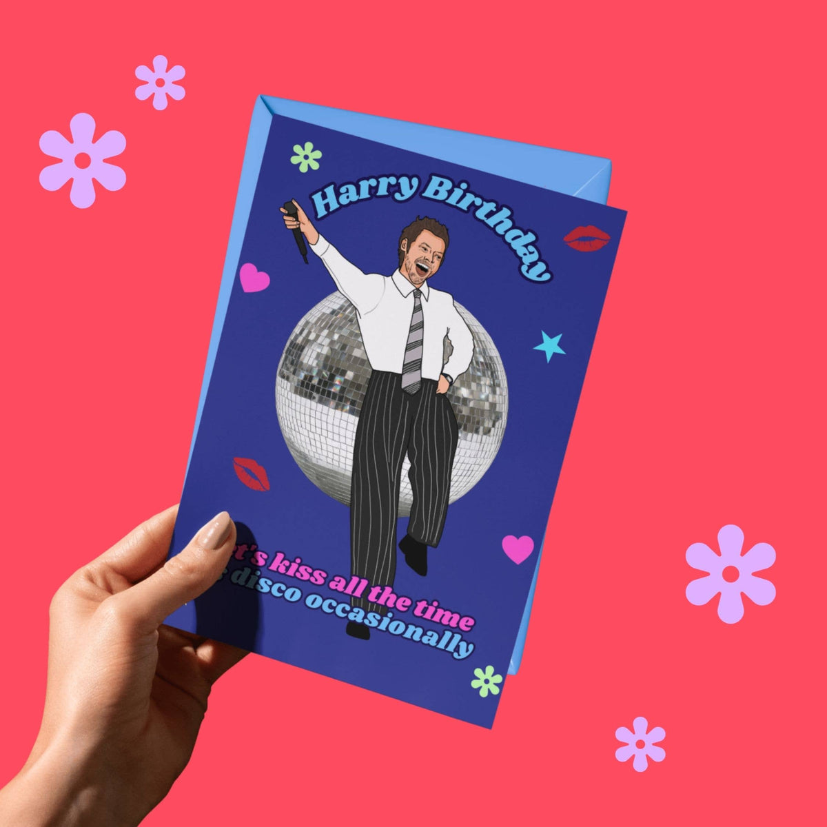 Harry Birthday! Kiss And Disco Greeting Card