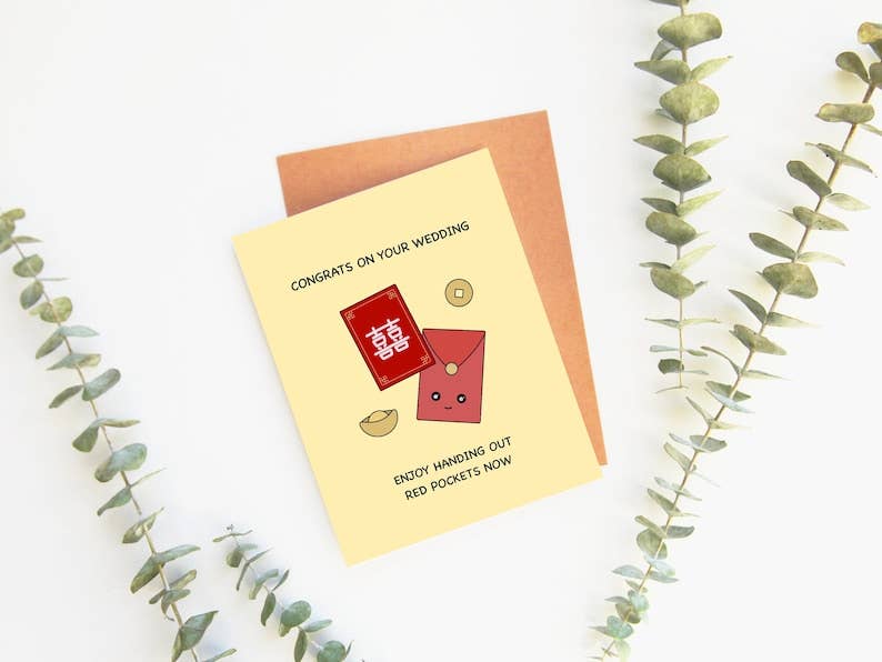 Congrats On Your Wedding | Funny Red Pocket Wedding Card