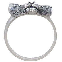 Load image into Gallery viewer, Sterling Silver Detailed Cat Face Ring
