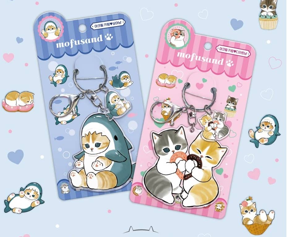 Mofusand Cute Acrylic Charm Keyring
