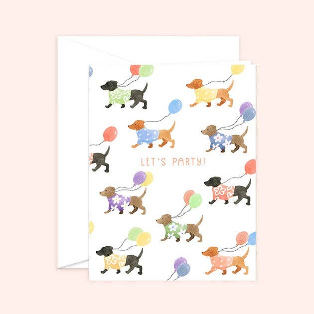 Let's Party Dog Birthday Card