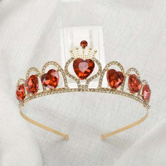 Heart-Shaped Crown Tiara Headband