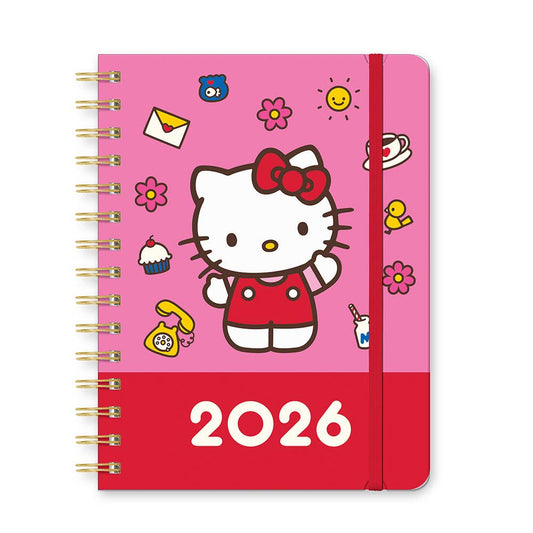 2026 Hello Kitty Playful Pink Deluxe Compact Flexi Planner