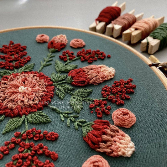 Embroidery Kit - Evermore Red