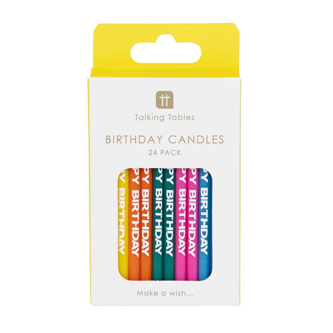 Rainbow Happy Birthday Candles | 24 Pack | Cake Candle |