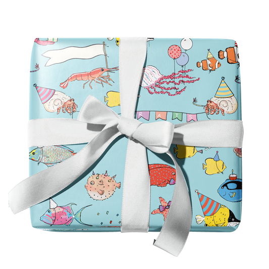 Reef Party Gift Wrap Double-Sided