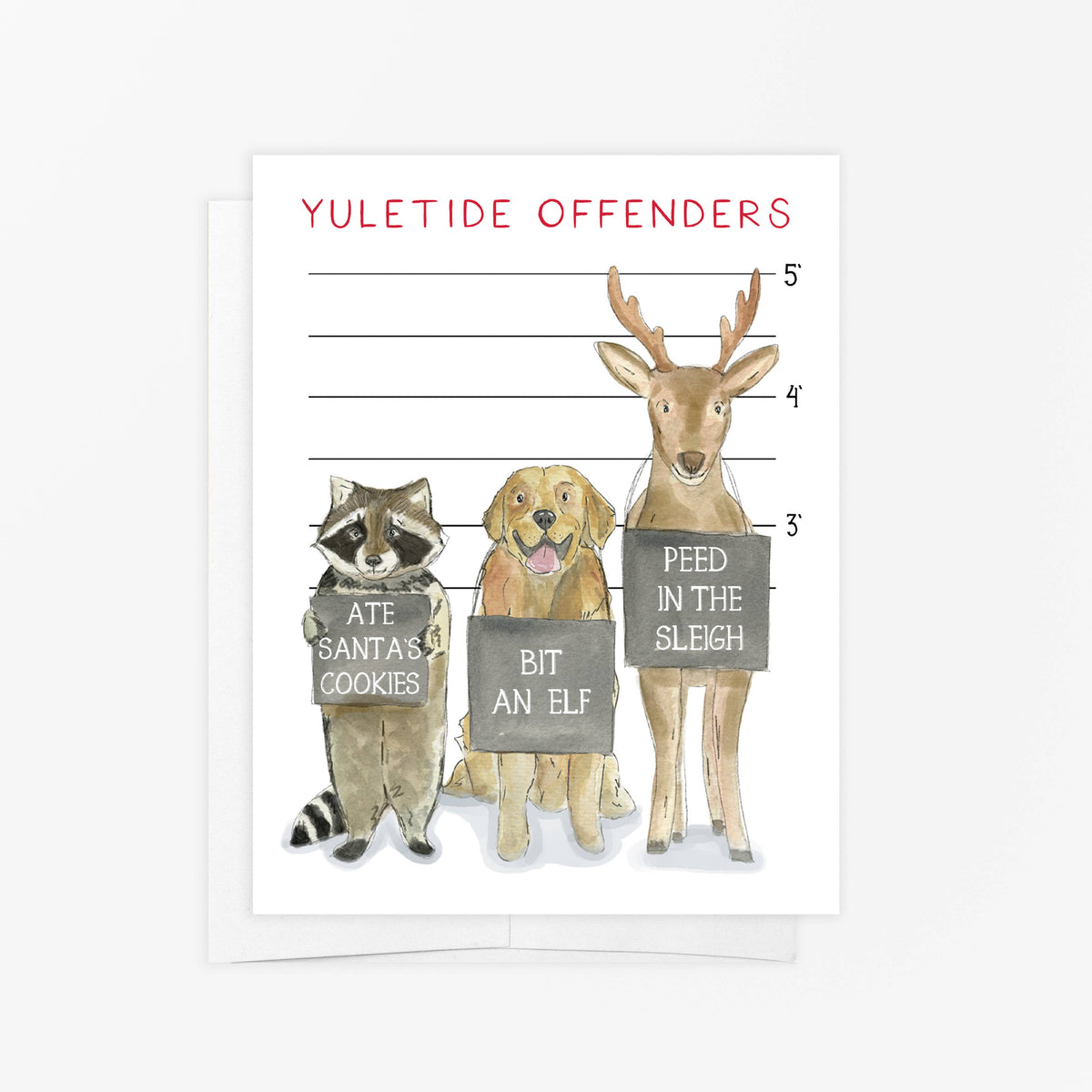 Greeting Card  -  Yuletide Offenders - Christmas