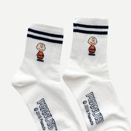 Peanuts Snoopy & Charlie Brown daily Crew Ankle Sock