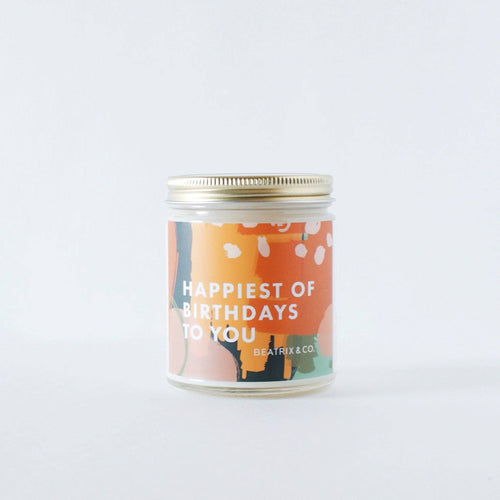 HAPPIEST OF BIRTHDAYS TO YOU 9OZ CANDLE - Front & Company: Gift Store