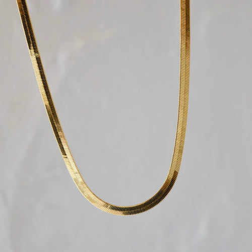 HERRINGBONE CHAIN NECKLACE - Front & Company: Gift Store