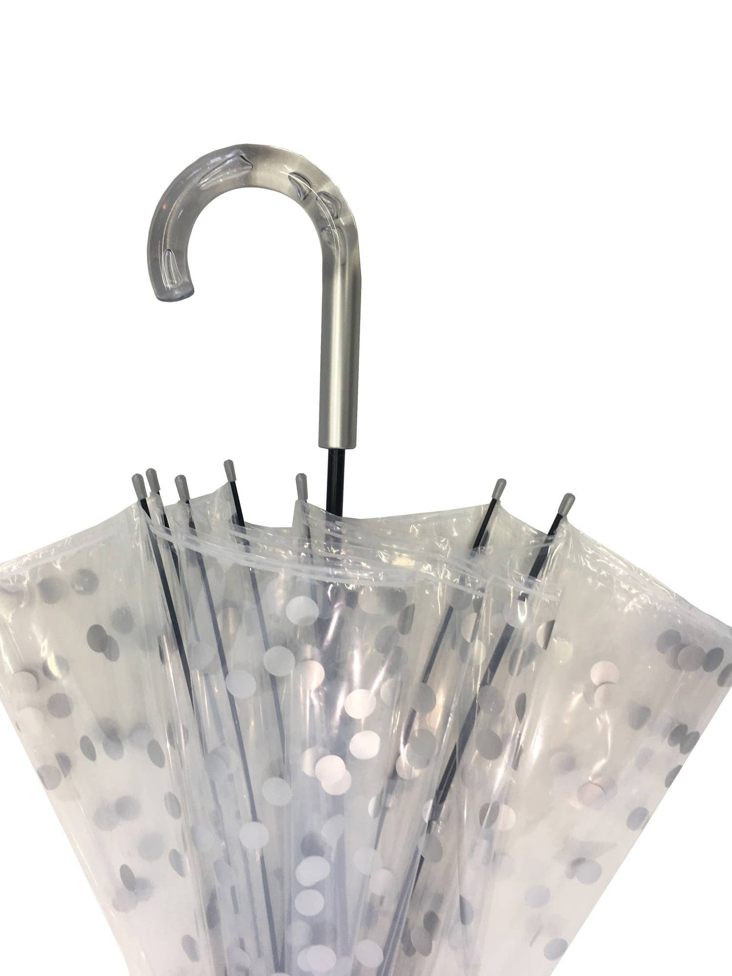 Copper and Silver Polka Dot Umbrella