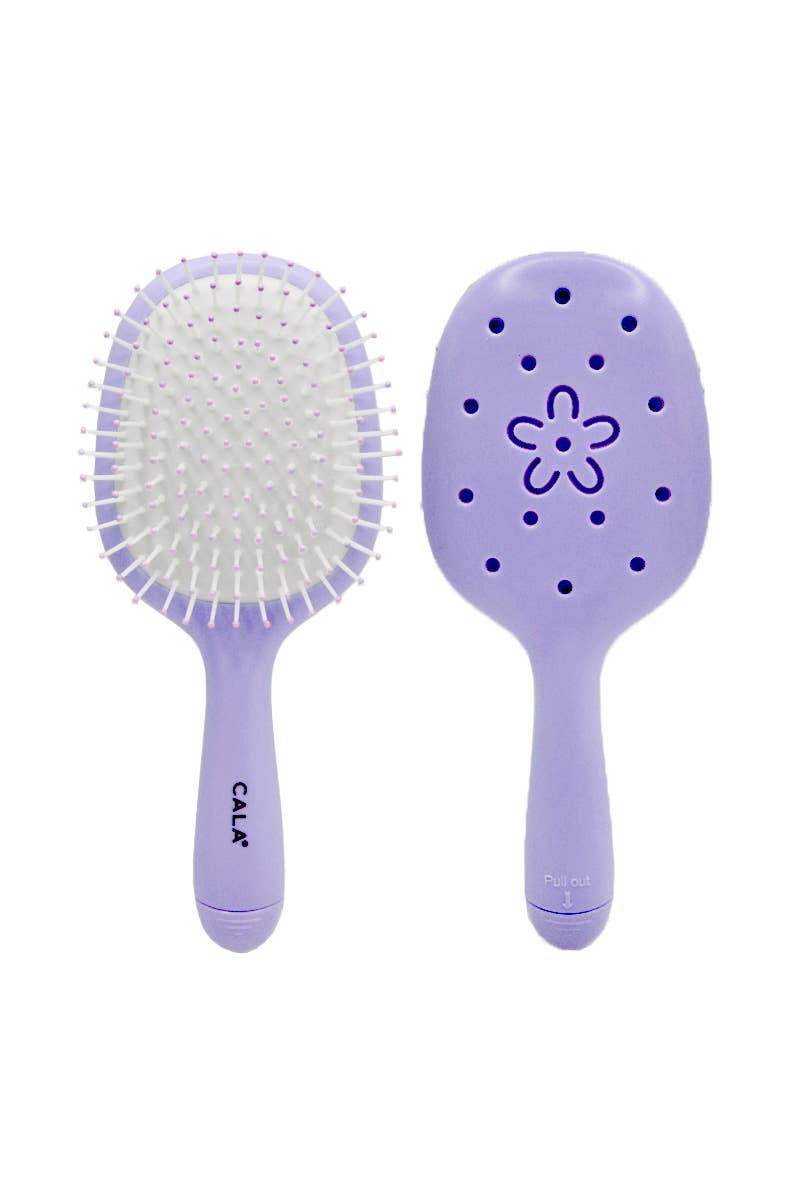 Purple Bristle Bitz Charm Hair Brush