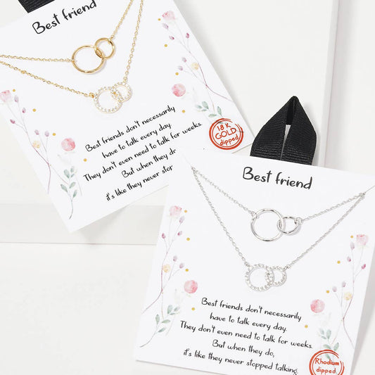 Gold-Dipped Friendship Necklace Set