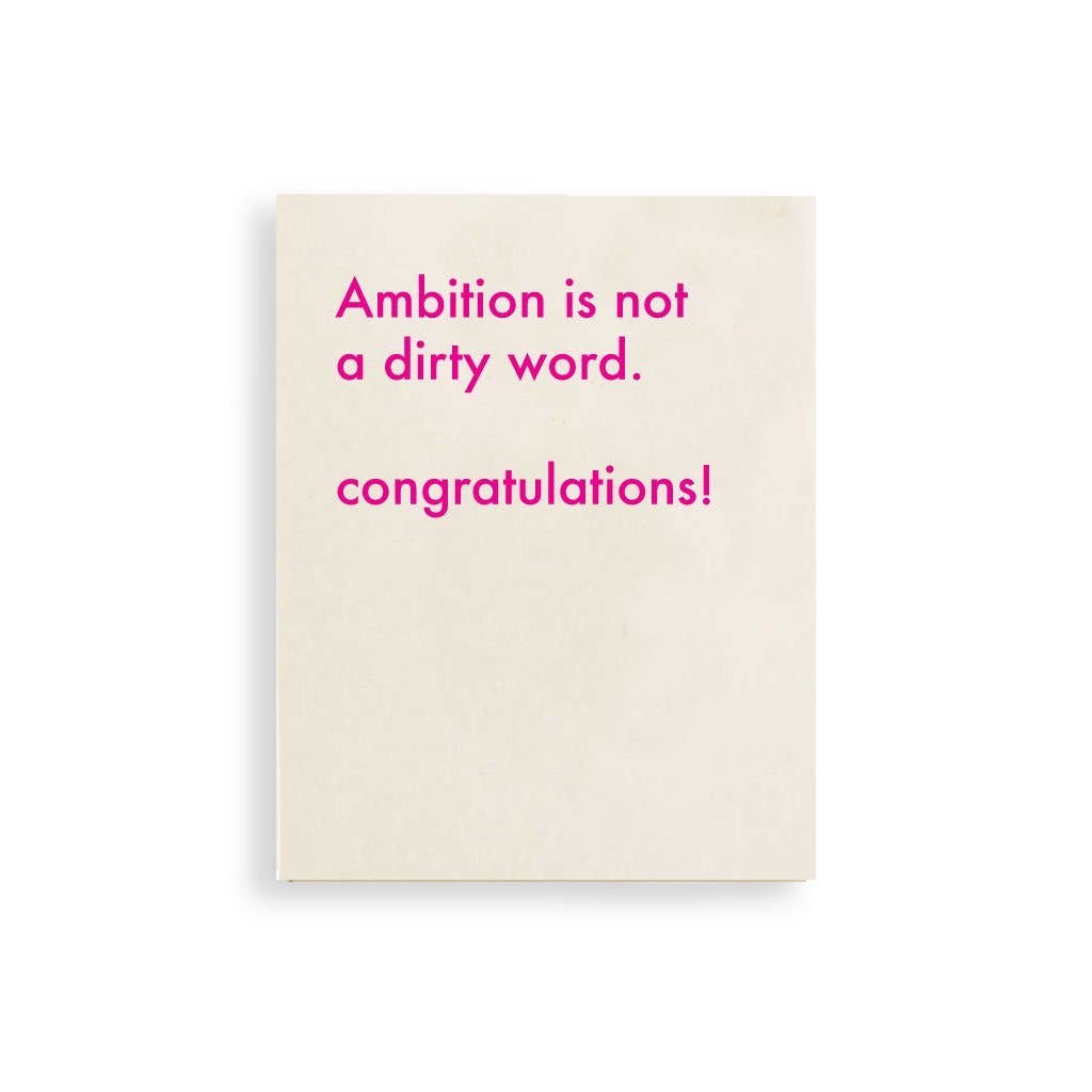 Grey and Pink Letterpress Printed Congratulations Card
