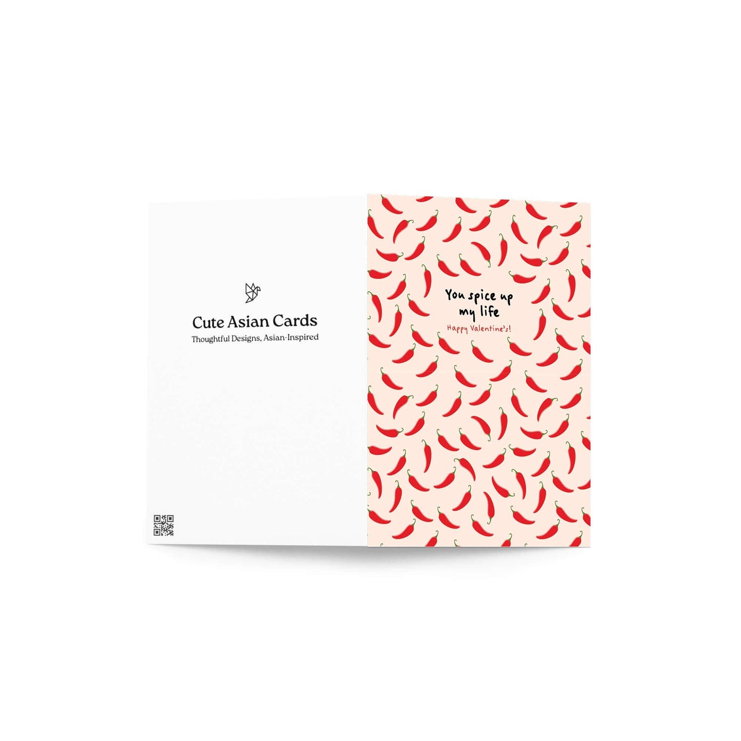 Chili Pepper Pattern Valentine's Day Card | Spice Up My Life