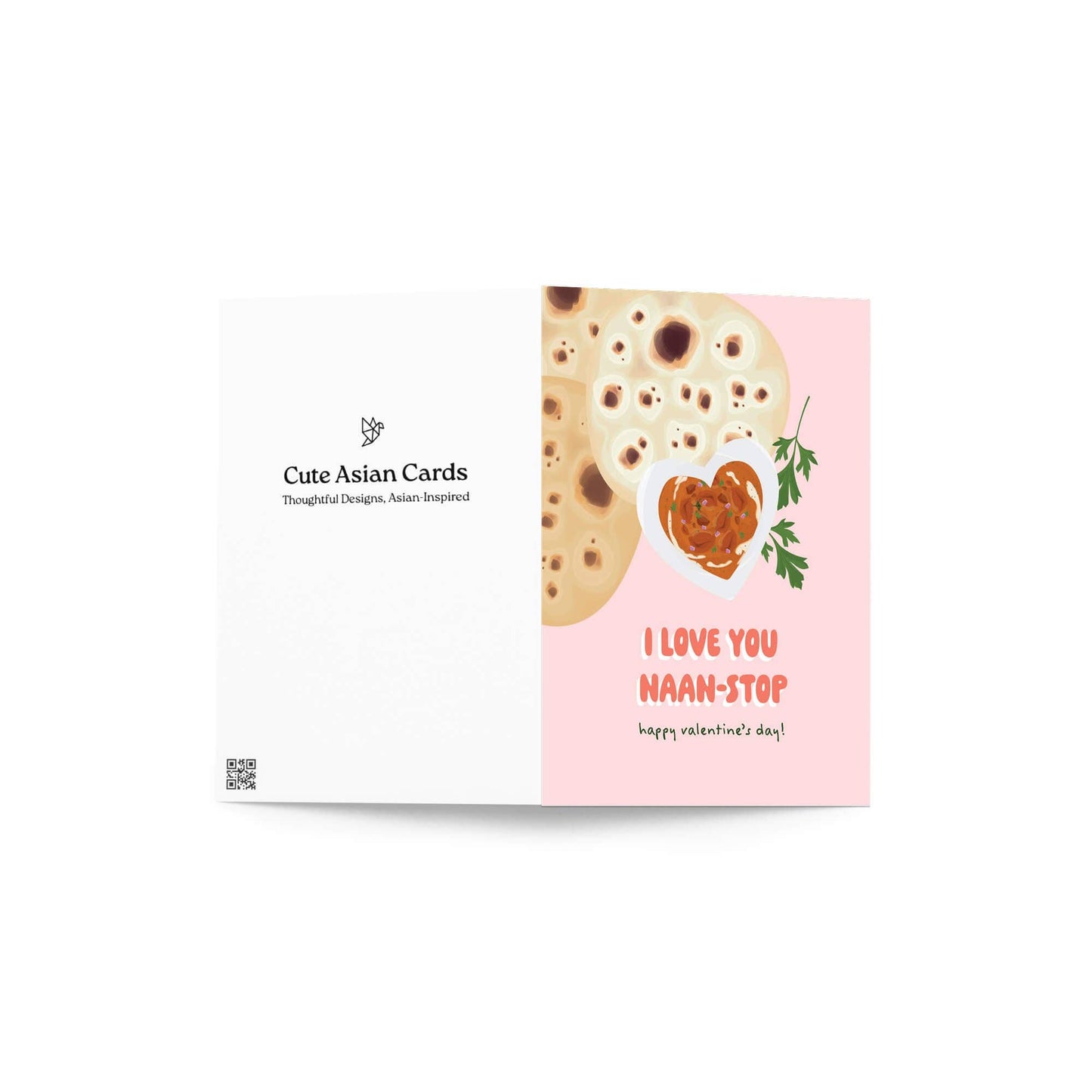 Love You Naan-Stop Valentine's Day Card | Indian Food & Curry
