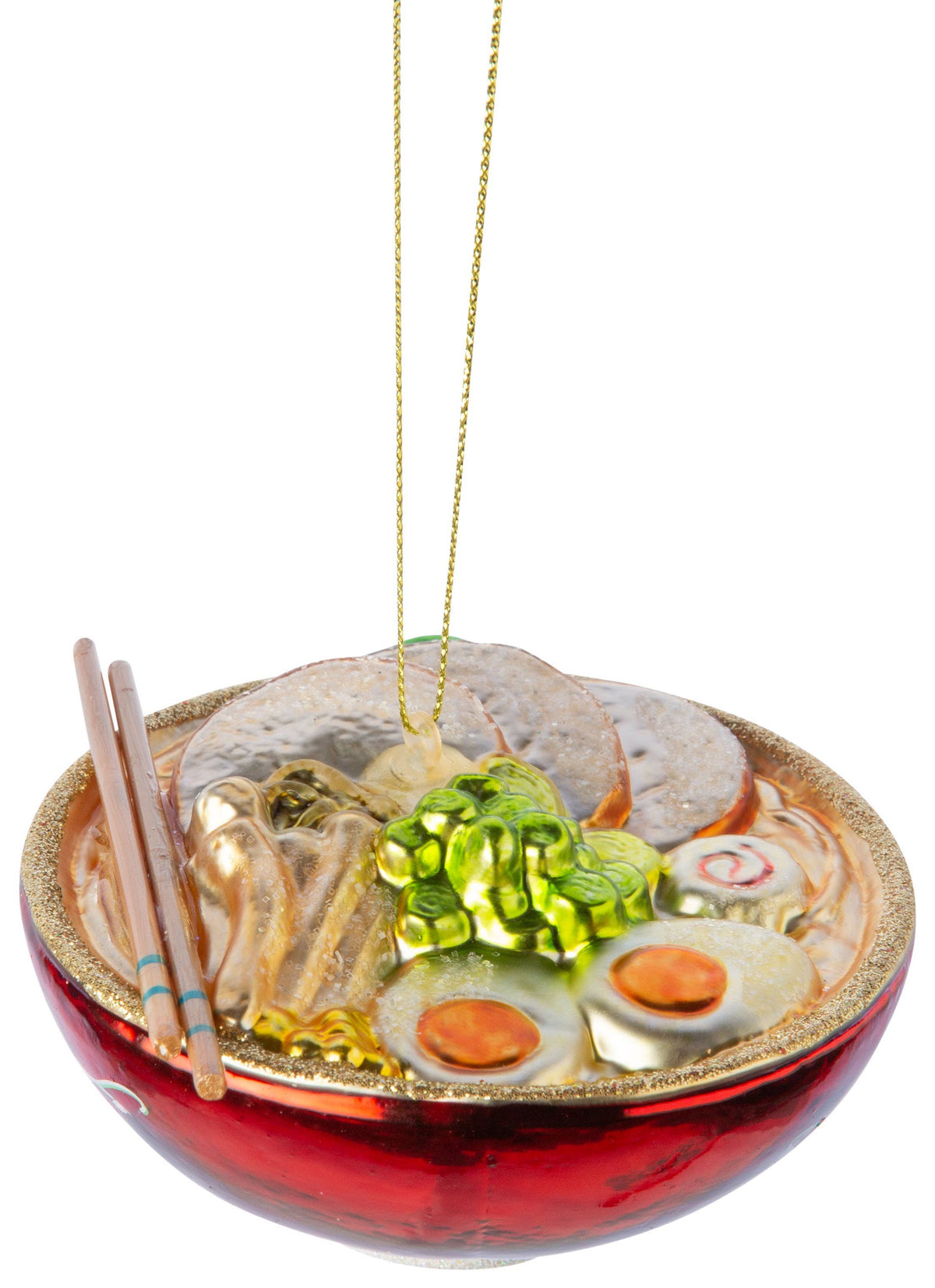 A45130:Glass noodle bowl ornament, 3.5 in