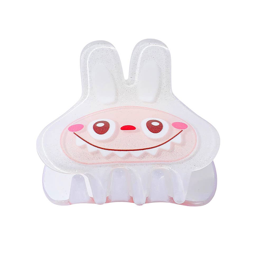 Hot Pink Cute Labubu Hair Claw Clip