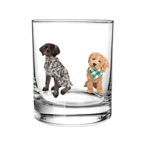 Doodle & Dog Friends Short Juice Glass - Front & Company: Gift Store