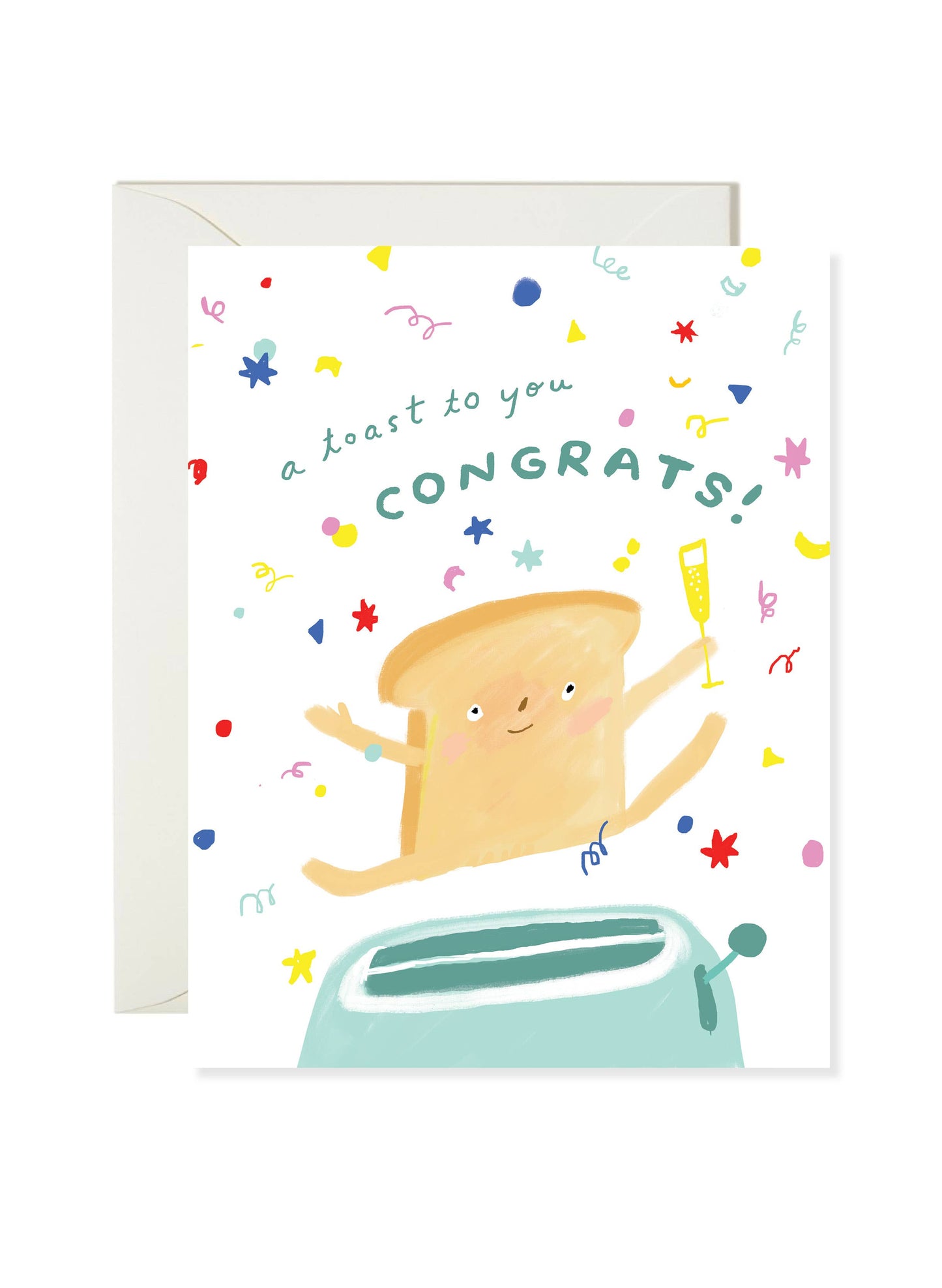 Toast Congrats – Food Pun Congratulations Card