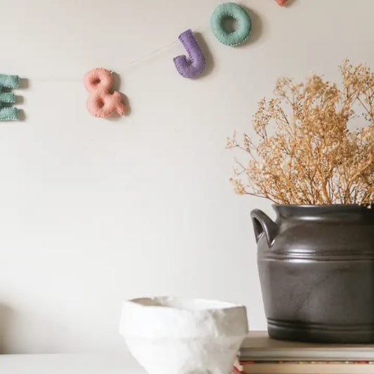 Pastel Peace & Joy Felt Christmas Garland