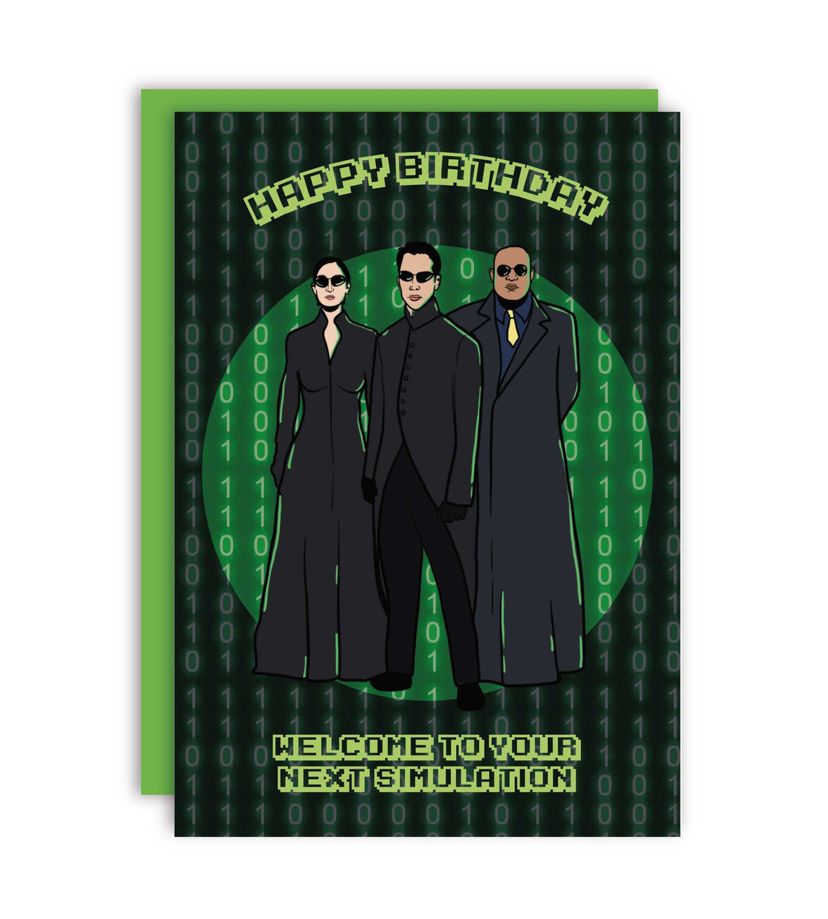 Happy Birthday Next Simulation Matrix Greeting Card