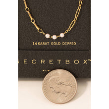 Load image into Gallery viewer, Secret Box Gold Dipped Pearl Beads Chain Necklace
