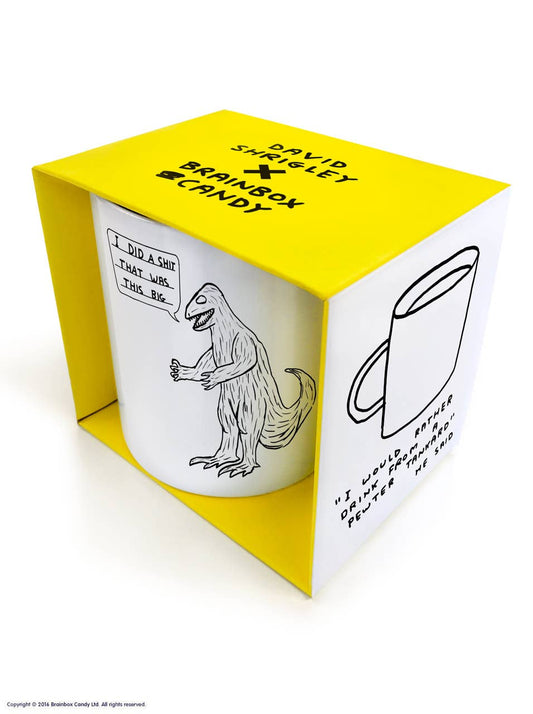 Funny Gift David Shrigley Mug - Dinosaur Shit