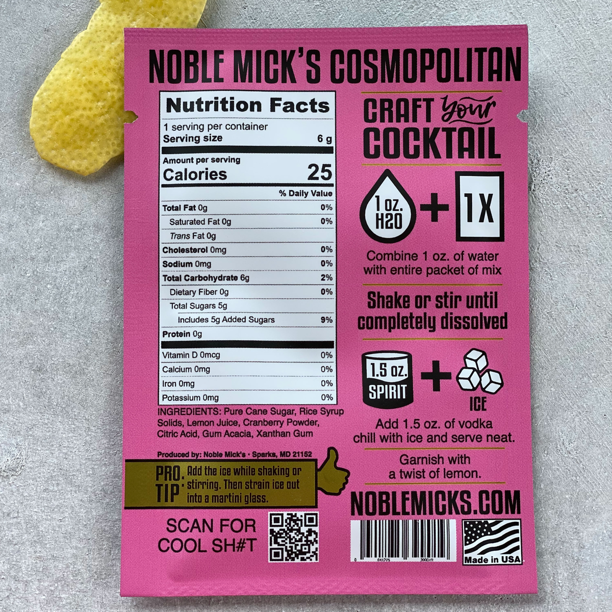 Cosmopolitan Single Serve Craft Cocktail
