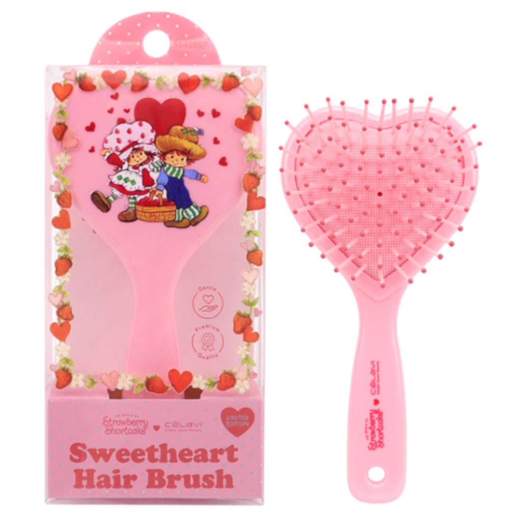 CELAVI STRAWBERRY SHORTCAKE VDAY 1PC HAIR BRUSH, SS 45957