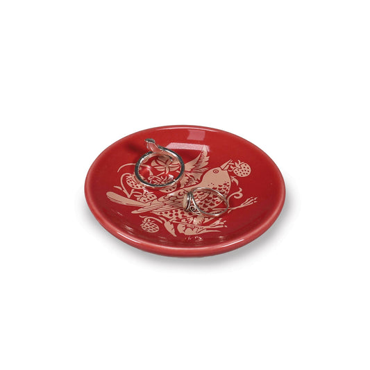 Trinket Key Ring Dish William Morris Raspberry Raspberry