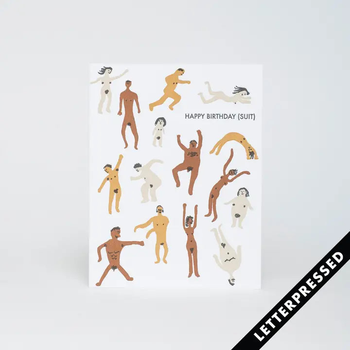 Egg Press -- Birthday Suit Card