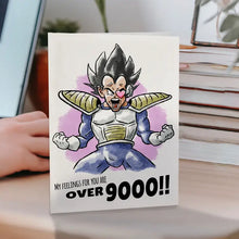 Load image into Gallery viewer, Over 9000 - Dragonball Z Anime Valentines Love Card
