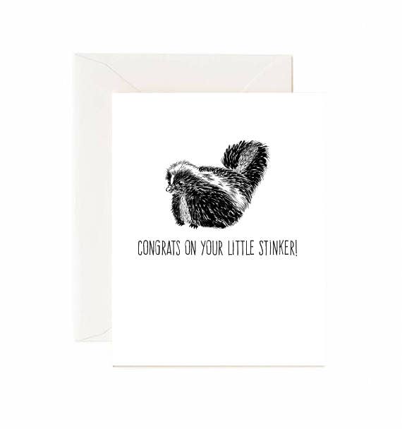 Congrats On Your Little Stinker - Greeting Card