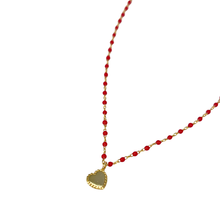 Load image into Gallery viewer, Elsa Mini Heart Necklace Red
