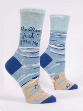 Load image into Gallery viewer, The Ocean Just Gets Me. W-Crew Socks
