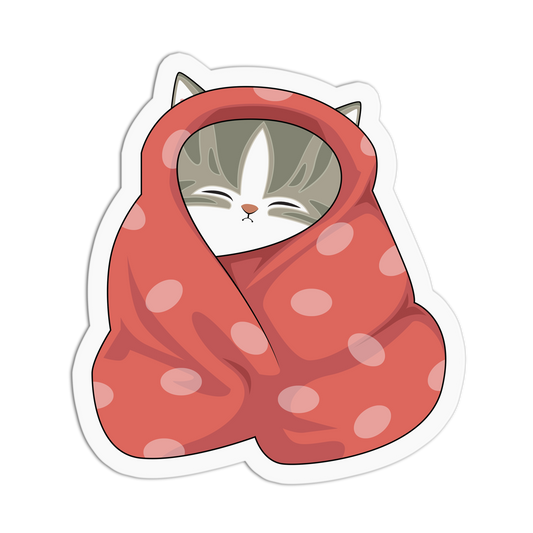 Red Robe Cutie Cat Textured Stickers