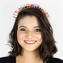 Load image into Gallery viewer, Pink &#39;It&#39;s My Birthday&#39; Metal Headband
