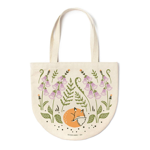 Foxy Foxglove Round Tote - Front & Company: Gift Store