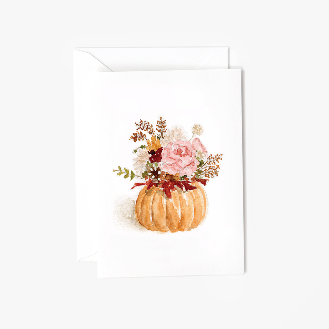 Pumpkin bouquet mini notecard