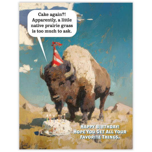 Bison - Recycled Birthday Card for Wildlife Lovers
